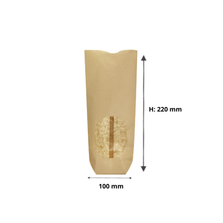 Sac Kraft Avec Fond Carton Et Fen Tre Polypropyl Ne Paquet De