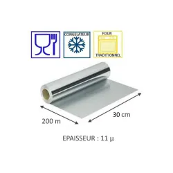Film aluminium résistant avec une boite distributrice | Papa France