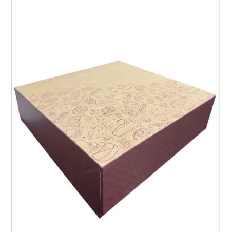 boite pâtissière kraft brun impression passe partout boite pâtissière kraft brun impression passe partout