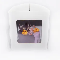 Boite pour cake designer avec gâteaux dedans
