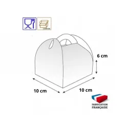 BOITES PATISSIERES A POIGNEE BLANCHES