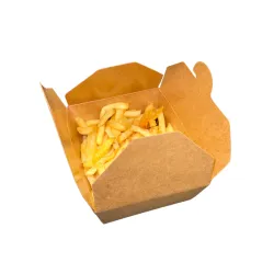 Boite pour repas à emporter Kraft brun à petits prix avec Papa France