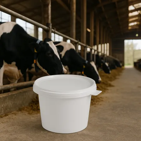 Pot a creme plastique blanc Pot a creme plastique blanc
