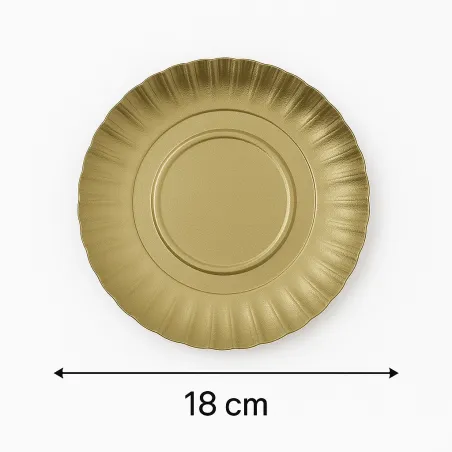 assiette creuse carton metal or 18 cm