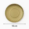 assiette creuse carton metal or 18 cm