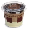 Coupe dessert plastique kit fond et couvercle Coupe dessert plastique kit fond et couvercle