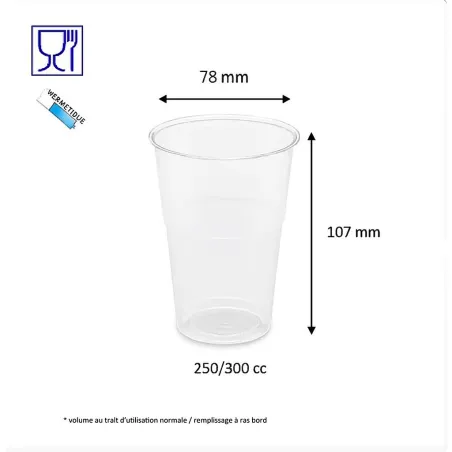 GOBELET SHAKER 250 CC EN PLASTIQUE