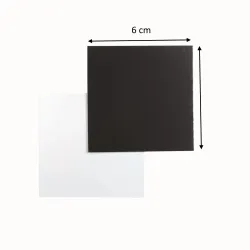 Support gateau carton Blanc/ noir 1500 gsm epais 6 cm
