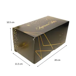 Boites a buche carton noires 20 cm