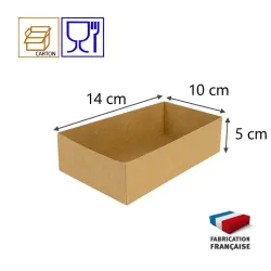 Caissette pâtissière carton kraft brun - 14 cm