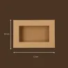 boîte sushi 12x6,5 cm a fenetre kraft brun couvercle charniere