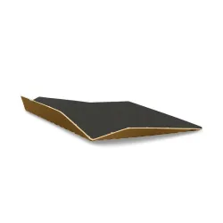 Carré plié réversible or/noir 8 cm – Support pâtisserie élégant