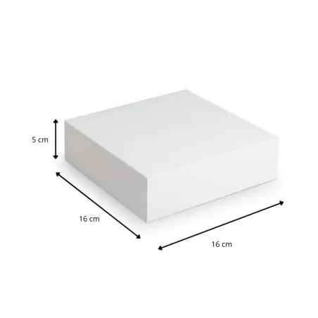Boite Pâtissière Blanche 16x16x5 cm Papa France