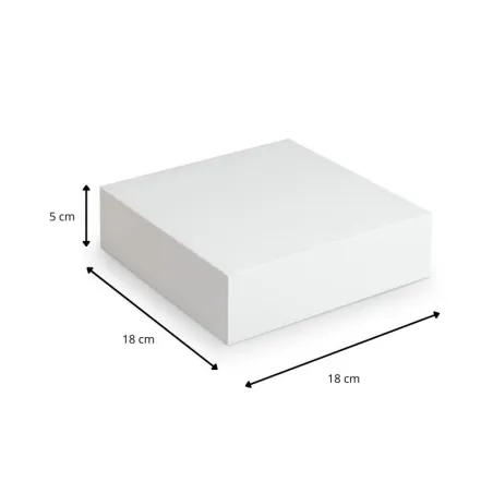 Boite Pâtissière Blanche 18x18x5 cm Papa France