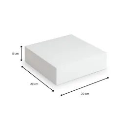 Boite Pâtissière Blanche 20x20x5 cm Papa France