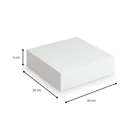Boite Pâtissière Blanche 26x26x5 cm Papa France