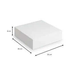 Boite Pâtissière Blanche 35x35x8 cm Papa France
