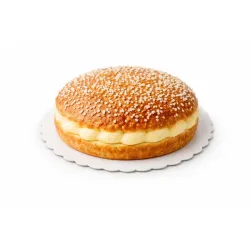 Support carton rond festonné blanc