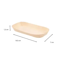 barquette bois wood 14,5x7 cm