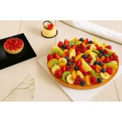 support pâtisserie carré noir et blanc