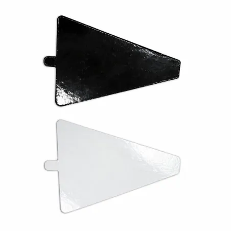 support gâteau triangle Noir et blanc