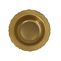 Assiettes Réutilisables Élégantes Doré avec Liseré