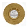 Service de table assiettes réutilisables  en plastique  doré