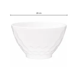 saladier réutilisable blanc 28 cm
