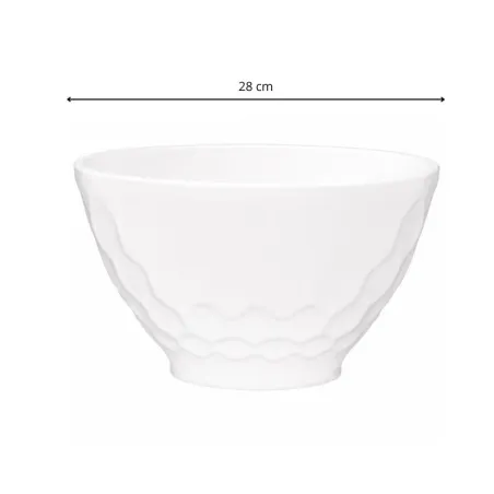 saladier réutilisable blanc 28 cm