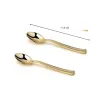 mini cuillère réutilisable plastique or