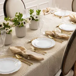assiettes reutilisable plastique blanc et or