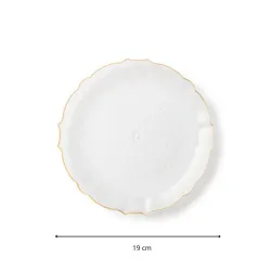 assiettes reutilisable plastique transparent et or