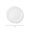 assiettes reutilisable plastique transparent et or