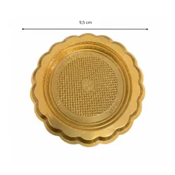 Plateau Medoro Rond Doré – Support Élégant pour Pâtisseries et Salé