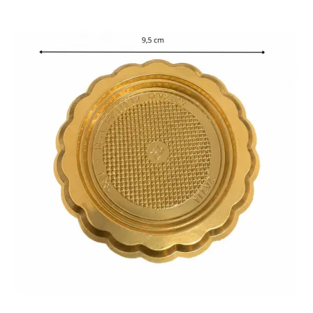 Plateau Medoro Rond Doré – Support Élégant pour Pâtisseries et Salé