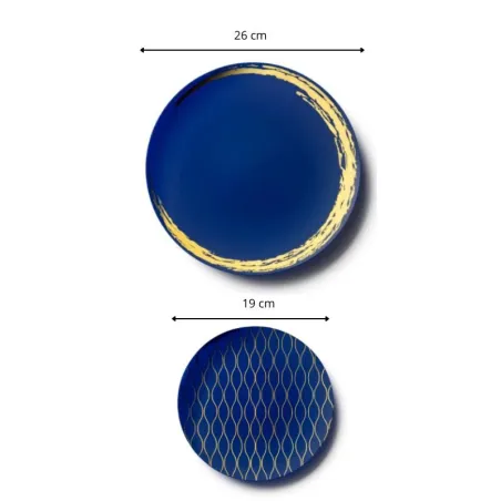 ASSIETTE COMBO WHISK BLEU OR P/32