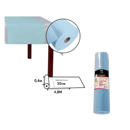 Set et chemin de table rouleau  rouleau spunbond bleu ciel