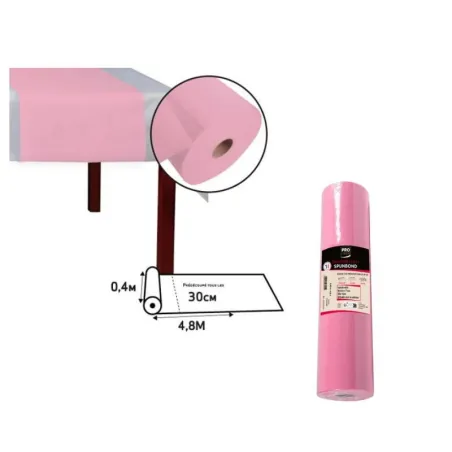 Set et chemin de table rouleau  rouleau spunbond rose