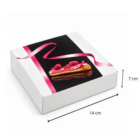 boîte tarte décor Pauline 14 x 7 cm