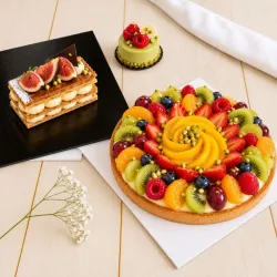 support carré noir blanc pâtisserie