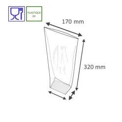 Sachet plastique pour bonbon, pâtisseries, Boulangeries, Confiseries