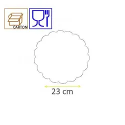 SUPPORT CARTON ROND BLANC FESTONNE NORDIA - 4