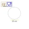 SUPPORT CARTON ROND BLANC FESTONNE NORDIA - 4