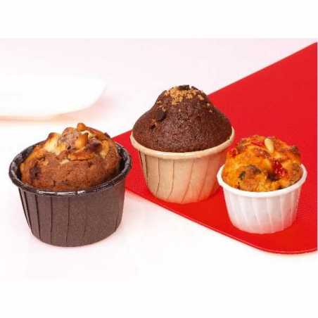 Caissette plissée brune Cupcake Benders pour Pâtissiers et