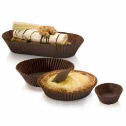 Caissette plissée brune Cupcake Benders pour Pâtissiers et Boulangers