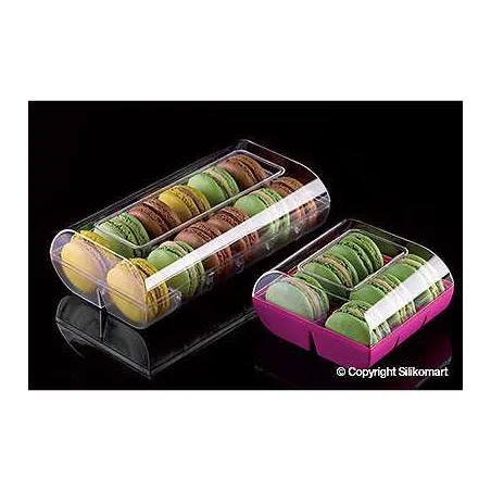 Boites à macaron macado plastique pour Boulangeries & Pâtisseries