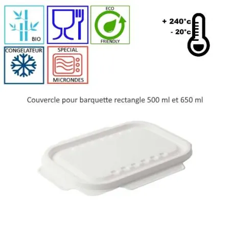 Barquette jetable alimentaire bio, emballage alimentaire canne a sucre
