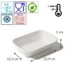 Barquette jetable alimentaire bio, emballage alimentaire canne a sucre