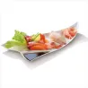 ASSIETTE JETABLE BIO TRIANGLE FLORALE CANNE A SUCRE PAPA France - 1