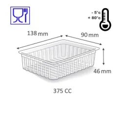 Barquette frites en plastique transparente Caissipack par Alphaform 